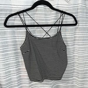 Black and white crop top